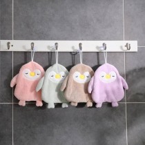 韓國可愛掛式加厚企鵝擦手毛巾
