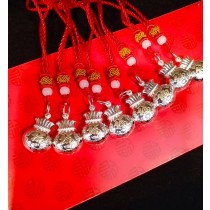 (2023新年招財商品) 金褔滿滿紅繩吊飾(香港正生銀飾)